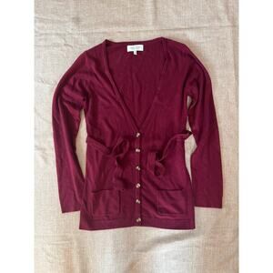 ❤️ 3/$25 Sherry Taylor American Brand Long Cardigan in Deep Maroon Red